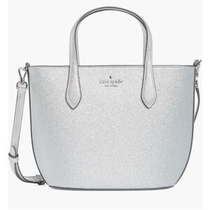 Kate Spade Lunar Light (Silver) Glimmer Leather Satchel Bag